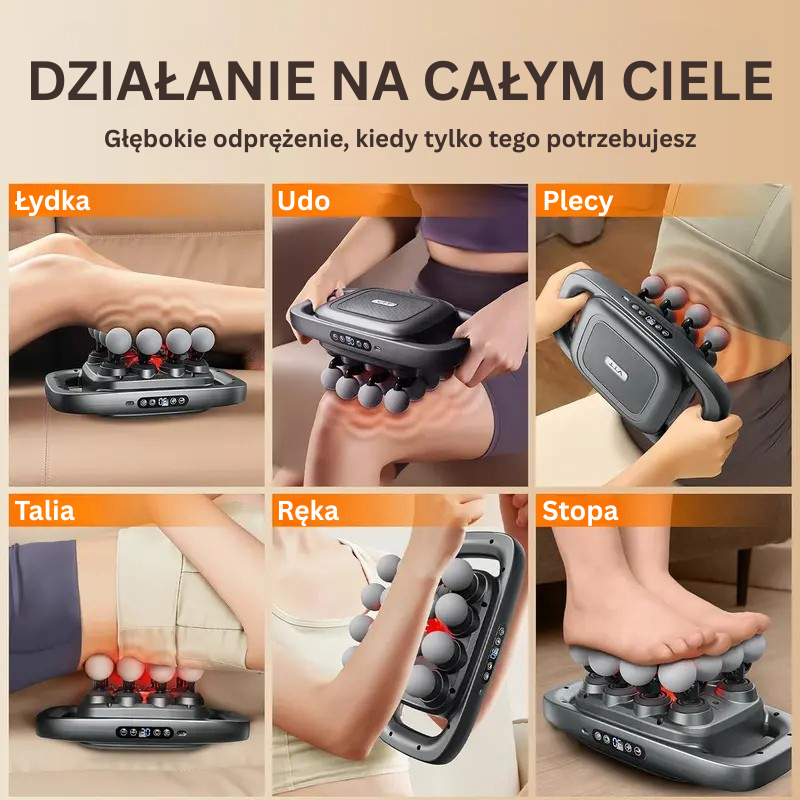 CozyRoll™ - Relaksujący 16-Głowicowy Masażer