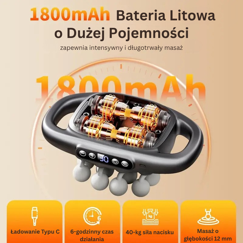 CozyRoll™ - Relaksujący 16-Głowicowy Masażer